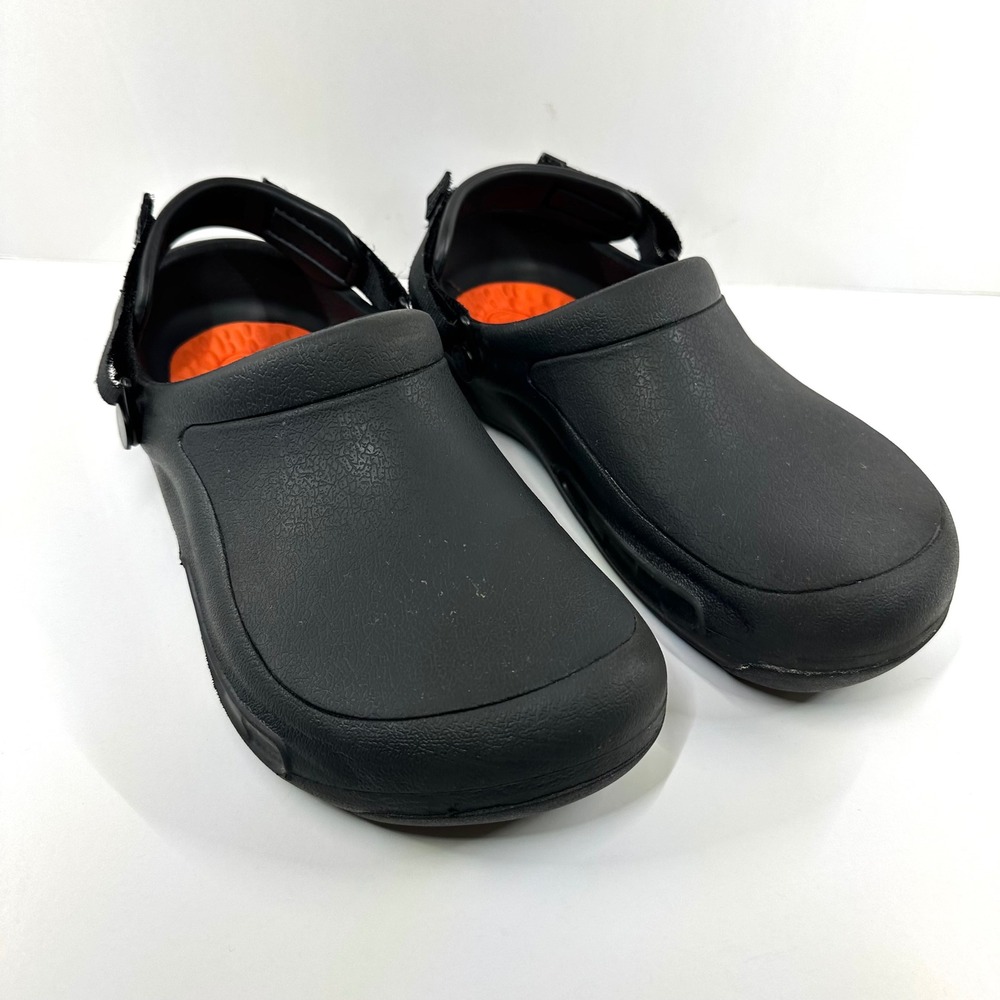 Crocs Bistro Pro LiteRide Black Slip Resistant Work Clogs Mens 6 Womens 8